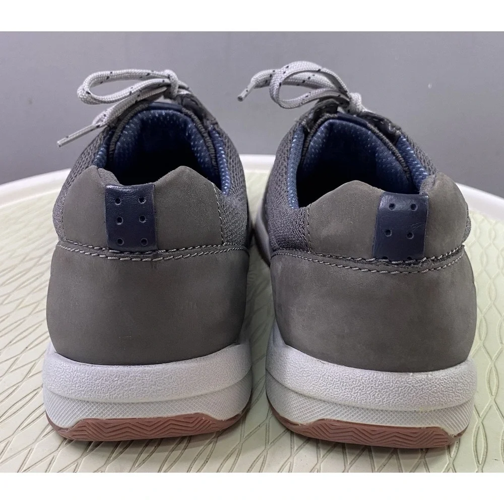 Clarks Men's Leather Langton Race Sneakers Comfort shoes Gray Athleisure 9‎ M